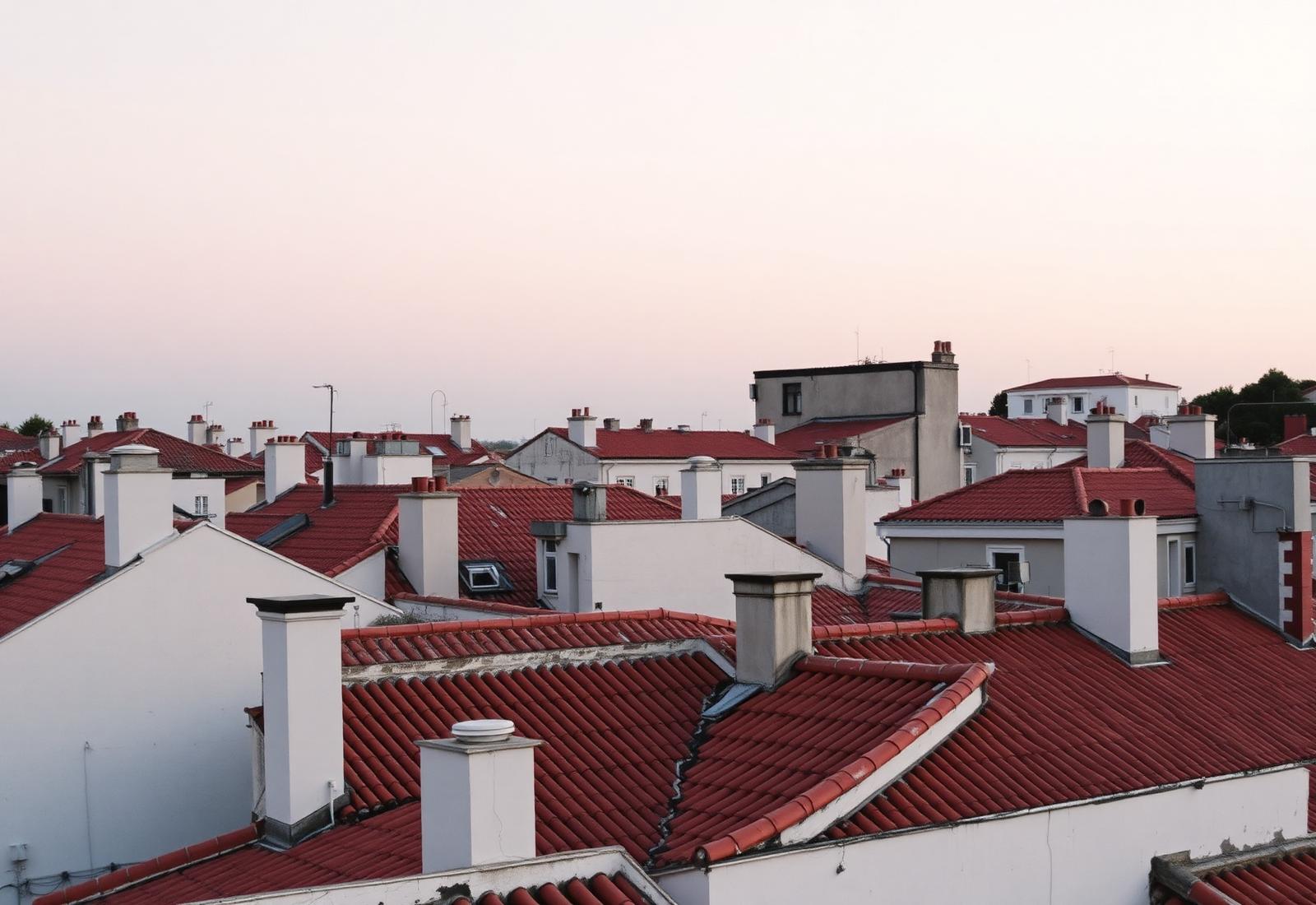 Lisbon rooftops at dusk